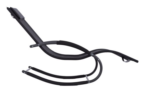 LEŻAK OGRODOWY LEŻANKA FOTEL BUJANY CZARNY MULTIGARDEN