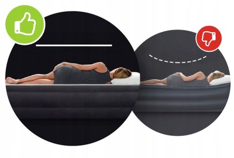 MATERAC WELUROWY DO SPANIA DWUOSOBOWY DMUCHANY 203X152 CM INTEX 64103