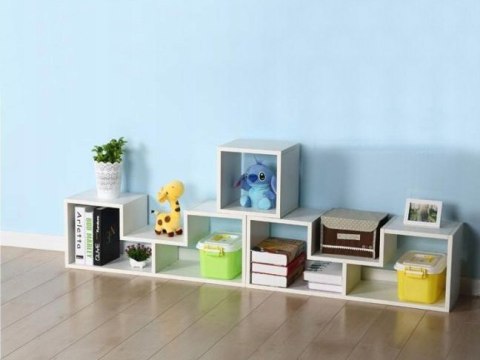 REGAŁ SZAFKA MODUŁOWA KOMODA PÓŁKI BIAŁA MODERNHOME