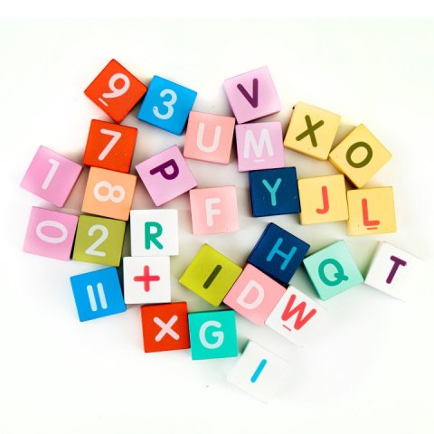 DREWNIANE KLOCKI EDUKACYJNE MIASTO MATA 121 SZTUK ECOTOYS