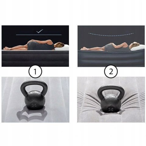 DUŻY DMUCHANY MATERAC 203X152 CM Z WBUDOWANĄ POMPKĄ INTEX 64126ND