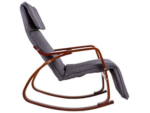 FOTEL BUJANY REGULOWANY PODNÓŻEK DREWNIANE RAMIONA MODERNHOME