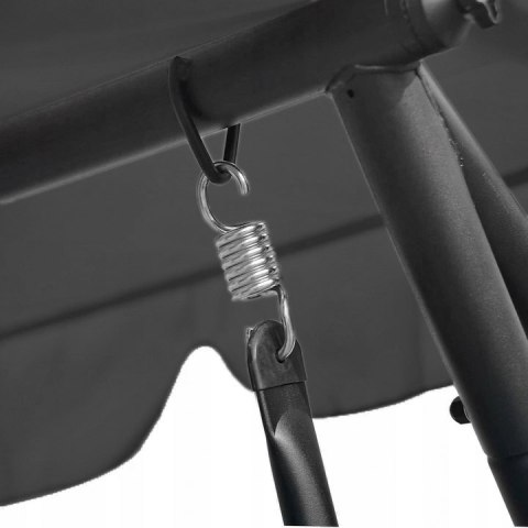 HUŚTAWKA OGRODOWA ROZKŁADANA 3-OSOBOWA 2W1 PODUSZKI SZARA MULTIGARDEN