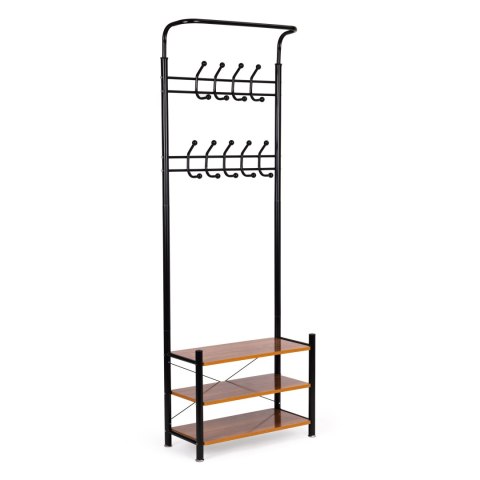 WIESZAK STOJĄCY 18 HAKÓW Z PÓŁKAMI NA BUTY MODERNHOME