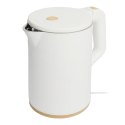CZAJNIK ELEKTRYCZNY BEZPRZEWODOWY TURYSTYCZNY 1500 W 1.2 L OBROTOWY BIAŁY