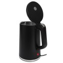 CZAJNIK ELEKTRYCZNY BEZPRZEWODOWY TURYSTYCZNY 1500 W 1.7 L OBROTOWY CZARNY
