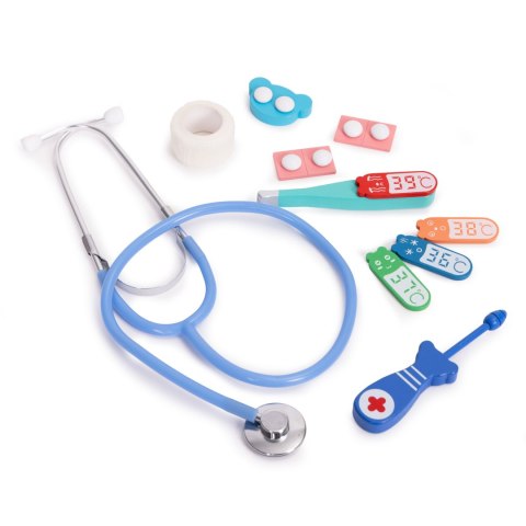 DREWNIANY ZESTAW MAŁEGO LEKARZA TORBA MEDYCZNA DLA DZIECI 28 ELEMENTÓW ECOTOYS