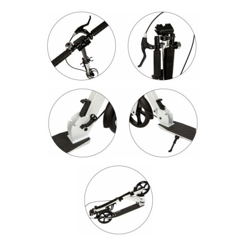 HULAJNOGA MIEJSKA DLA DZIECI I MŁODZIEŻY SKŁADANA REGULACJA WYSOKOŚCI 95-105 CM KOŁA 200 MM UCHWYT NA BIDON