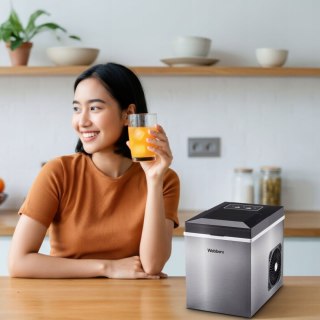 KOSTKARKA DO LODU DOMOWA MASZYNA DO KOSTEK KUSZONY LÓD 10 KG 165W WEBBER