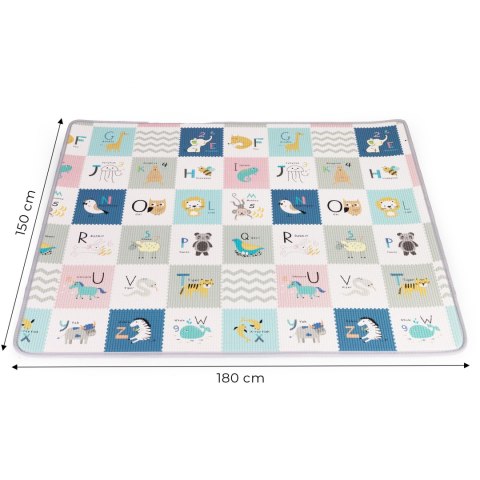 MATA PIANKOWA DLA DZIECI EDUKACYJNA DWUSTRONNA ZWIJANA ALFABET ECOTOYS