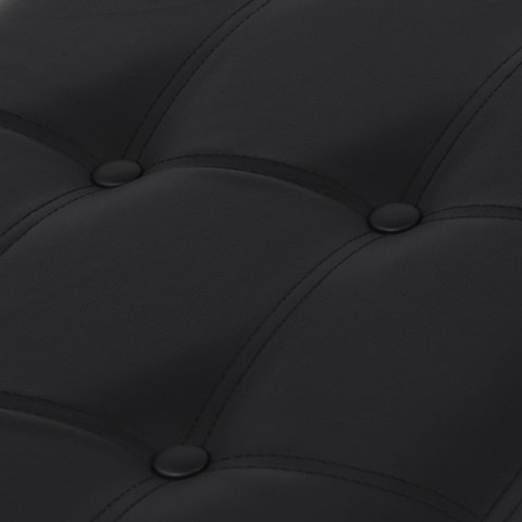 PUFA ZE SCHOWKIEM SIEDZISKO SKRZYNIA OTWIERANA 80X40 CM PIKOWANA CZARNA