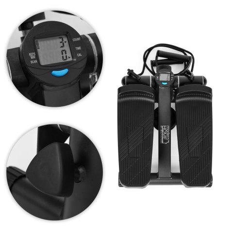 STEPPER Z EKSPANDERAMI DO ĆWICZEŃ FITNESS LICZNIK WYŚWIETLACZ MODERNHOME