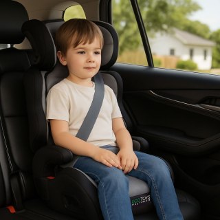 FOTELIK SAMOCHODOWY DLA DZIECI 2W1 PODKŁADKA I-SIZE WZROST 100-150 CM UCHWYT NA NAPOJE ECOTOYS