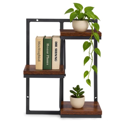 KWIETNIK ŚCIENNY PÓŁKA WISZĄCA NA KWIATY OZDOBY 3 POZIOMY LOFT MODERNHOME