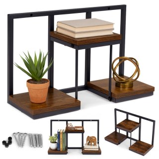 KWIETNIK ŚCIENNY PÓŁKA WISZĄCA NA KWIATY OZDOBY 3 POZIOMY LOFT MODERNHOME