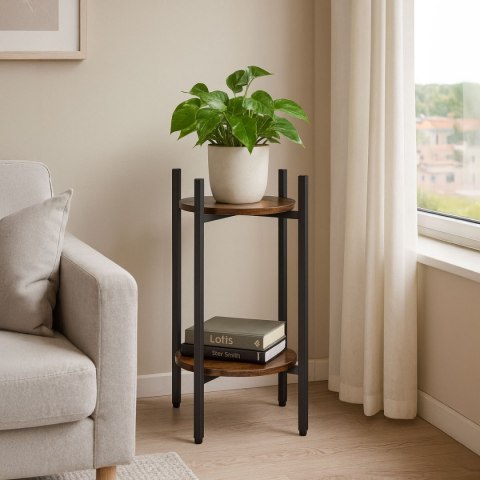 KWIETNIK STOJĄCY STOJAK NA KWIATY OZDOBY 2 POZIOMY LOFT MODERNHOME