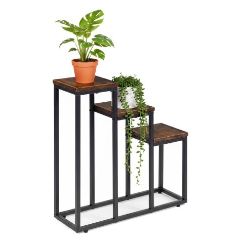 KWIETNIK STOJĄCY STOJAK NA KWIATY OZDOBY 3 PÓŁKI LOFT MODERNHOME