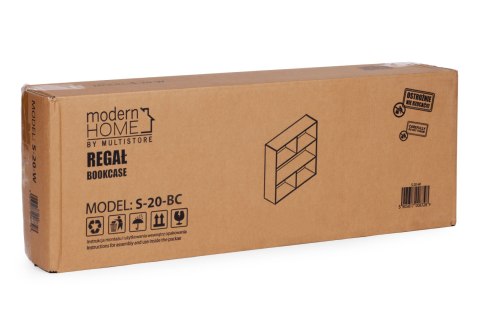 NOWOCZESNY REGAŁ STOJĄCY DO SALONU I SYPIALNI 3 POZIOMY CZARNY MODERNHOME