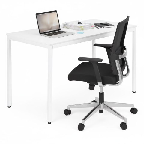 STÓŁ DO KUCHNI JADALNI DLA 4-5 OSÓB BIURKO KOMPUTEROWE 120X60 CM BIAŁY MODERNHOME