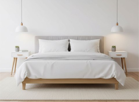 SZAFKI NOCNE ZESTAW 2 SZT. NOWOCZESNE STOLIKI KAWOWE BIAŁE MODERNHOME