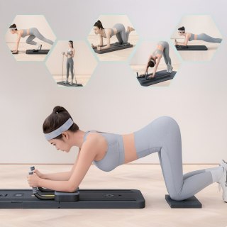 WIELOFUNKCYJNA DESKA DO ĆWICZEŃ PILATES REFORMER SKŁADANY WYŚWIETLACZ LCD ESKPANDERY MODERNHOME