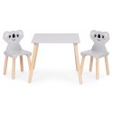 ZESTAW MEBLI DLA DZIECI STOLIK + 2 KRZESŁA KOALA ECOTOYS
