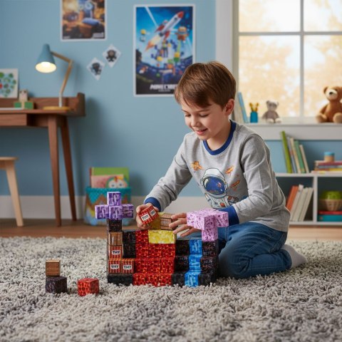 Klocki magnetyczne konstrukcyjne dla dzieci zestaw 86 elementów szcześcianny kostki magnetyczne