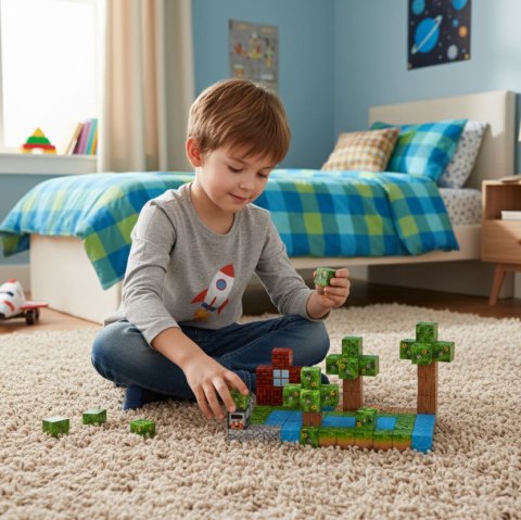 Klocki magnetyczne konstrukcyjne dla dzieci zestaw 88 elementów