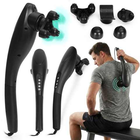 Masażer ręczny wibracyjny do masażu ciała zestaw 5 końcówek 20W ModernHome