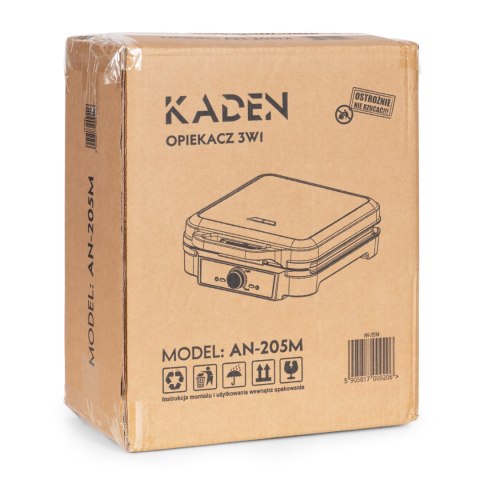 Opiekacz 3w1 gofrownica toster grill kontaktowy ryflowany 1200W KADEN