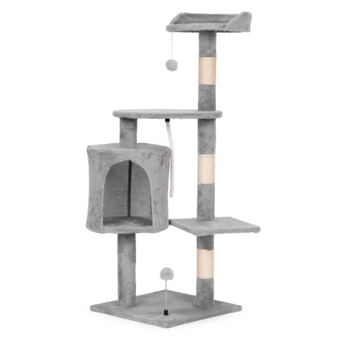 Drapak dla kota legowisko słupek wieża do drapania domek 110 cm szary Petsi