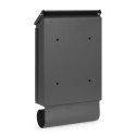 Skrzynka na listy z gazetownikiem pocztowa ścienna stal galwanizowana antracyt ModernHome