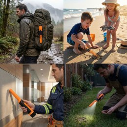 Wykrywacz metali Pinpointer detektor ręczny wodoszczelny z latarką LED