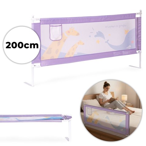 Barierka ochronna na łóżko 200 cm osłona zabezpieczenie dla dzieci ECOTOYS