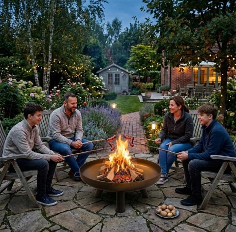 Duże solidne palenisko ogrodowe żeliwne 60 cm idealne do ogniska