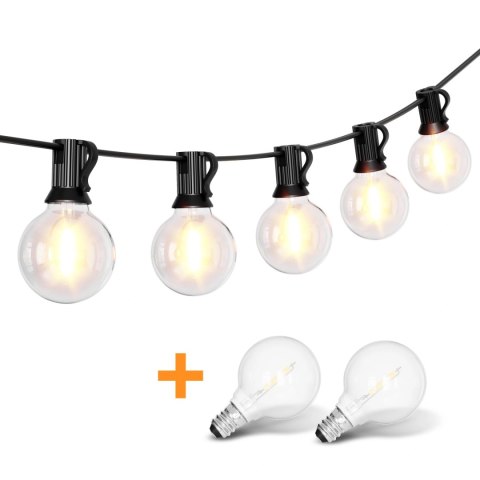 Girlanda ogrodowa świetlna łańcuch 25x LED 15m 9 trybów lampki ogrodowe 9W