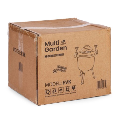 Kociołek żeliwny emaliowany 5L stojący garnek myśliwski ognisko grill MultiGarden