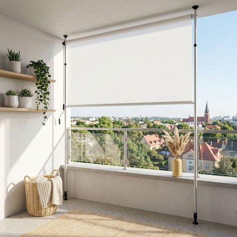 Markiza zaciskowa rozporowa roleta zwijana na korbkę regulacja wysokości beżowa MultiGarden