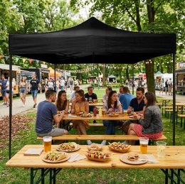 Pawilon ogrodowy eventowy automatyczny samorozkładalny namiot 3x3 m czarny MultiGarden