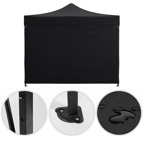 Pawilon ogrodowy eventowy automatyczny samorozkładalny namiot 3x3 m czarny MultiGarden