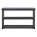 Szafka na buty z siedziskiem regał ławka tapicerowana 80 cm 2 półki ModernHome