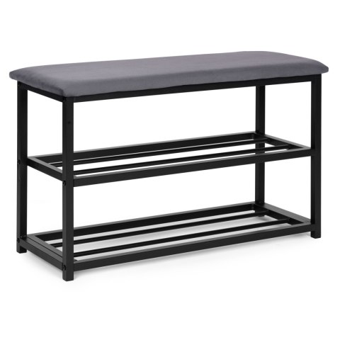 Szafka na buty z siedziskiem regał ławka tapicerowana 80 cm 2 półki ModernHome