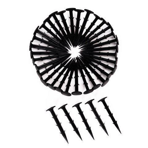 Agrowłóknina czarna agrotkanina UV 90g mata antychwastowa 1,6x50m kołki MulltiGarden