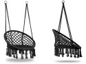 Fotel wiszący boho huśtawka ogrodowa bocianie gniazdo czarny MultiGarden