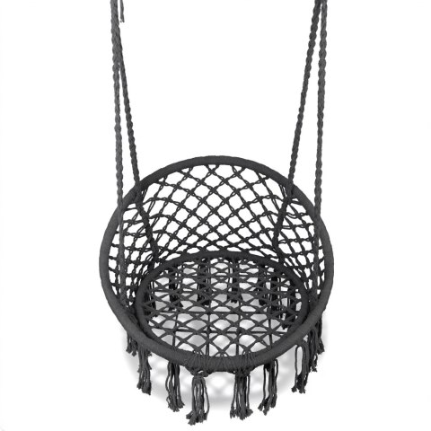 Fotel wiszący boho huśtawka ogrodowa bocianie gniazdo szary MultiGarden