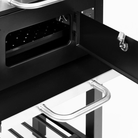 Grill węglowy ogrodowy z pokrywą regulacja rusztu termometr popielnik MultiGarden