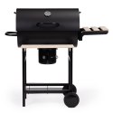 Grill węglowy ogrodowy z pokrywą termometr popielnik drewniane półki MultiGarden