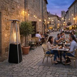 Ogrzewacz parasol gazowy 180 cm grzejnik 11.5 kW na ogród patio reduktor wąż pokrowiec MultiGarden