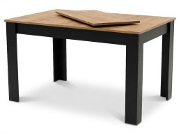 Stół rozkładany prostokątny 120-160x80 cm do kuchni jadalni dla 4-6 osób dąb craft