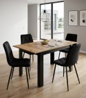 Stół rozkładany prostokątny 120-160x80 cm do kuchni jadalni dla 4-6 osób dąb craft